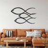 Metal Fish Family Wall Art: Elegant Iron Silhouette for Home Decoration—Stylish Metal Wall Hangings and Wall Sticker Accent