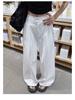 2025 Женские Корейский Тренд Свободные Повседневные Летние Брюки с Широкими Штанинами