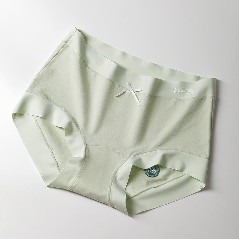 Женские весенне-летние трусы-слипы из чистого хлопка класса 10A с антибактериальным эффектом, с удлиненной ластовицей и средней посадкой