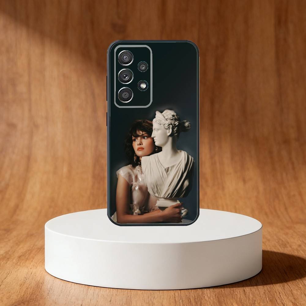 Чехол для телефона Singer S-Selena Gomez для Samsung S25, S24, S21, S22, S23, S30, Ultra, S20, Plus, Fe, Note, 10, 9, 5G Черный
