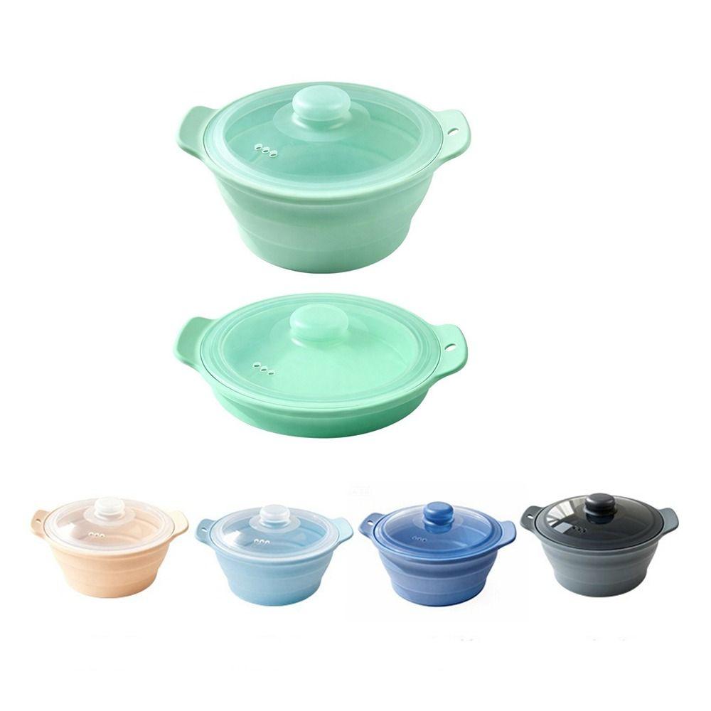 Heat-resistant Silicone Steamer Foldable Microwave Steamer Bowl Steamed Vegetable