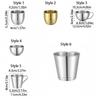 Drinkware Stainless Steel Double Cup Durable Sturdy Drinking Cup Thicked Personalized Tea Cup Water