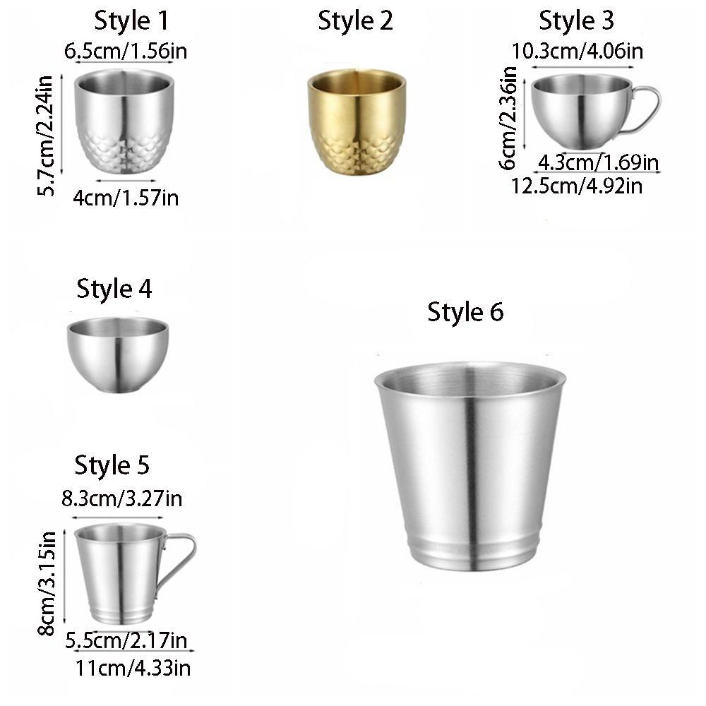 Drinkware Stainless Steel Double Cup Durable Sturdy Drinking Cup Thicked Personalized Tea Cup Water