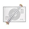 Silicone Pastry Mat Silicone Rolling Pin Adjustable Rolling Pin Rolling Pin Pastry Mat Graduated Baking Silicone Brushes for Pastry Pizza Pasta
