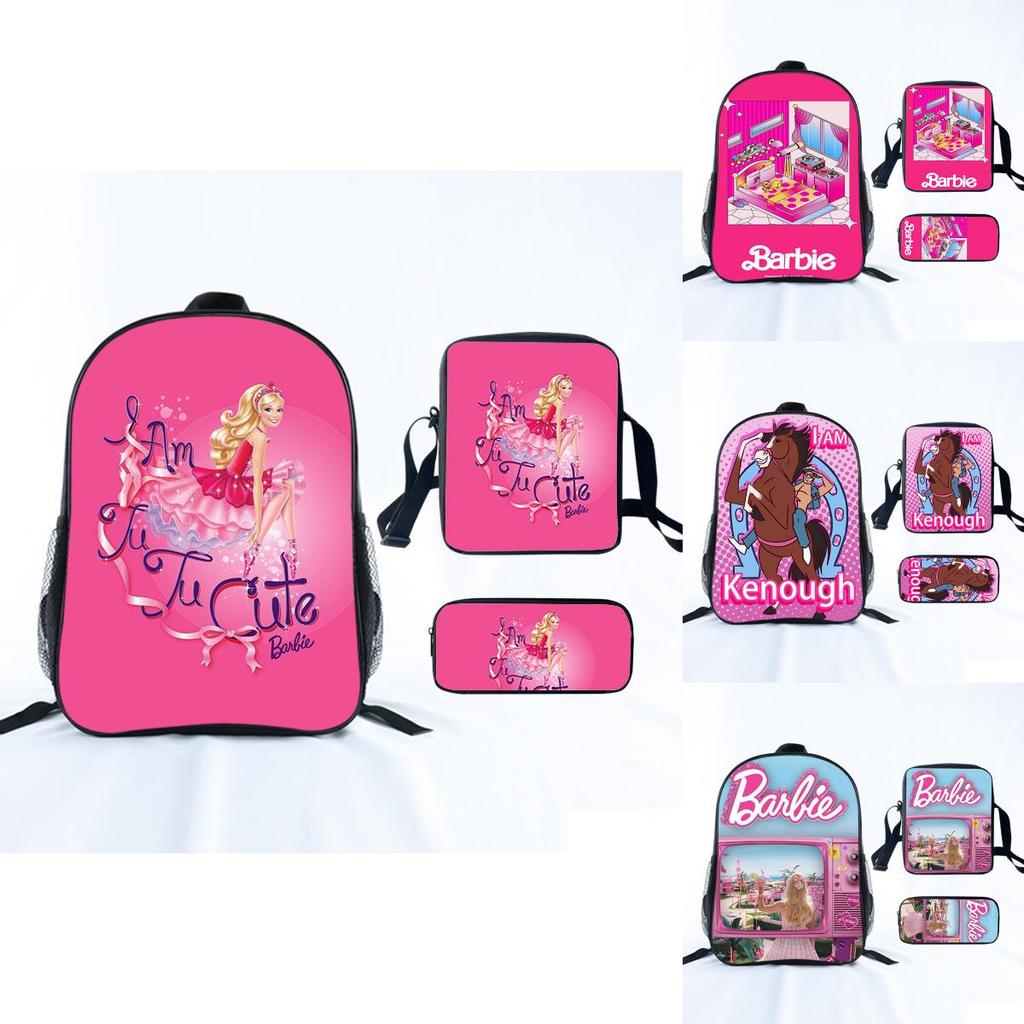 Школьный набор из трех предметов Barbie Princess с тканью Oxford для девочек-учениц