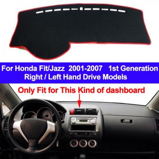 Car Dash Mat Dashboard Cover Carpet For Honda Fit Jazz 2001- 2004 2005 2006 2007