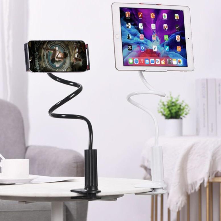 Universal Gooseneck Phone & Tablet Holder: Bedside, Streaming, Desktop Use