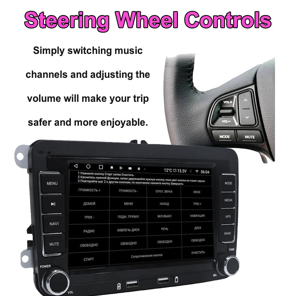 2G+32G /1G+32G Android 13 7-дюймовый IPS-экран Беспроводной CarPlay Android Auto Автомагнитола для VW Jetta Седан Passat Tiguan CC Golf Skoda Радио