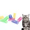 12-24 шт. Игрушка-пружинка для кошек, спиральные игрушки для кошек, интерактивные, для помещений, разноцветные, пластиковые пружины-спирали для котят, охоты, игры