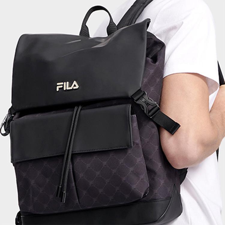 New FILA Fabric Laptop Bag Backpack Regular Men's Black F13M328104F-BK