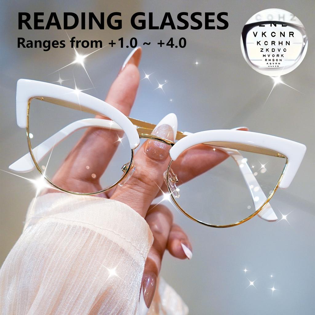 Модные очки для чтения «кошачий глаз», элегантный и стильный тренд с удобной посадкой, увеличение от +1.0 до +4.0