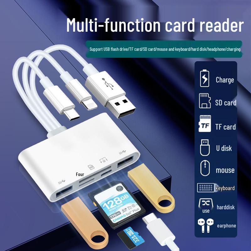 "Универсальный многофункциональный кард-ридер TYPE-C на USB для карт CF, SD и TF"