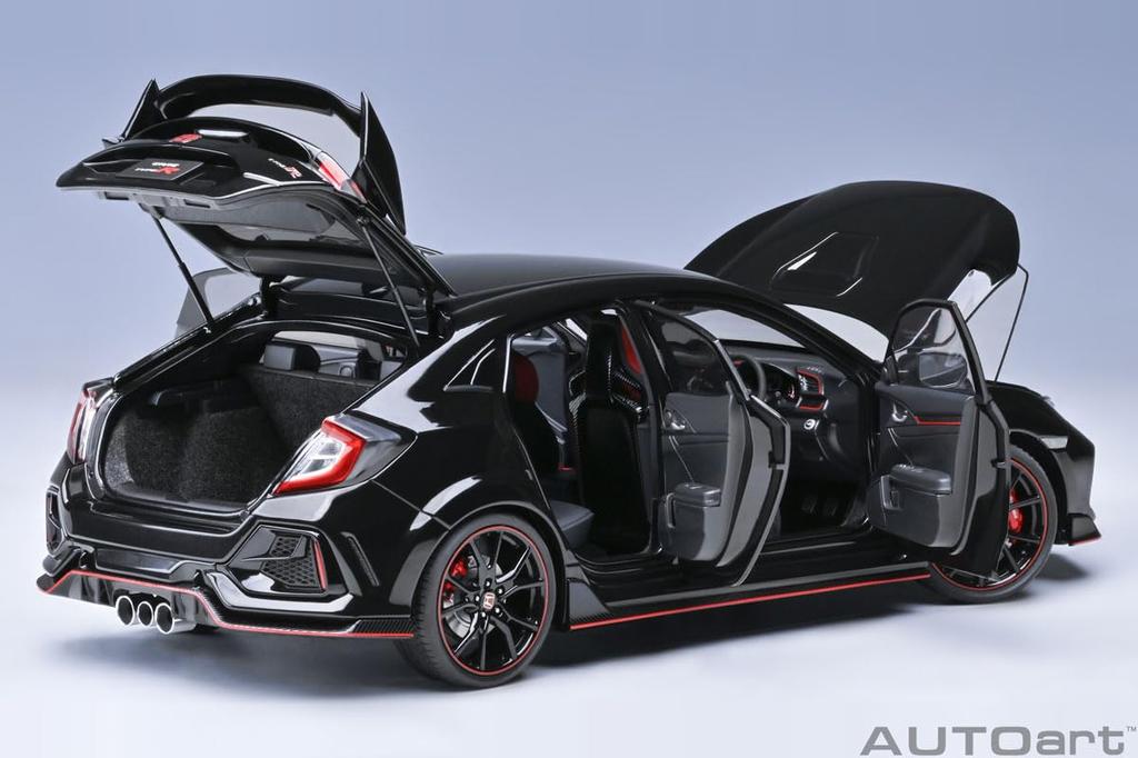 AUTOart Honda Civic Type R 2021 Crystal Black Pearl Finished Product 1/18 (FK8)