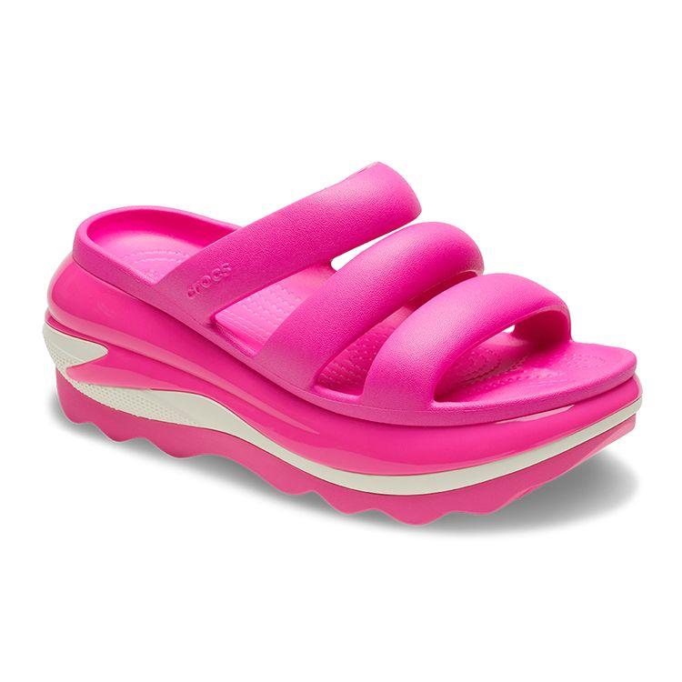 Crocs Классические легкие шлепанцы на колесиках Женские сандалии Ярко-розовые 209842-6TW