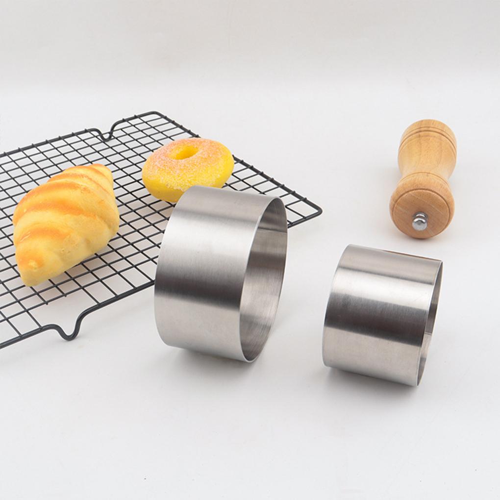 Круглая форма для муссового торта из нержавеющей стали, кольцевые формы для сахарного ремесла, формы для печенья, инструменты для выпечки, кухонная утварь для выпечки