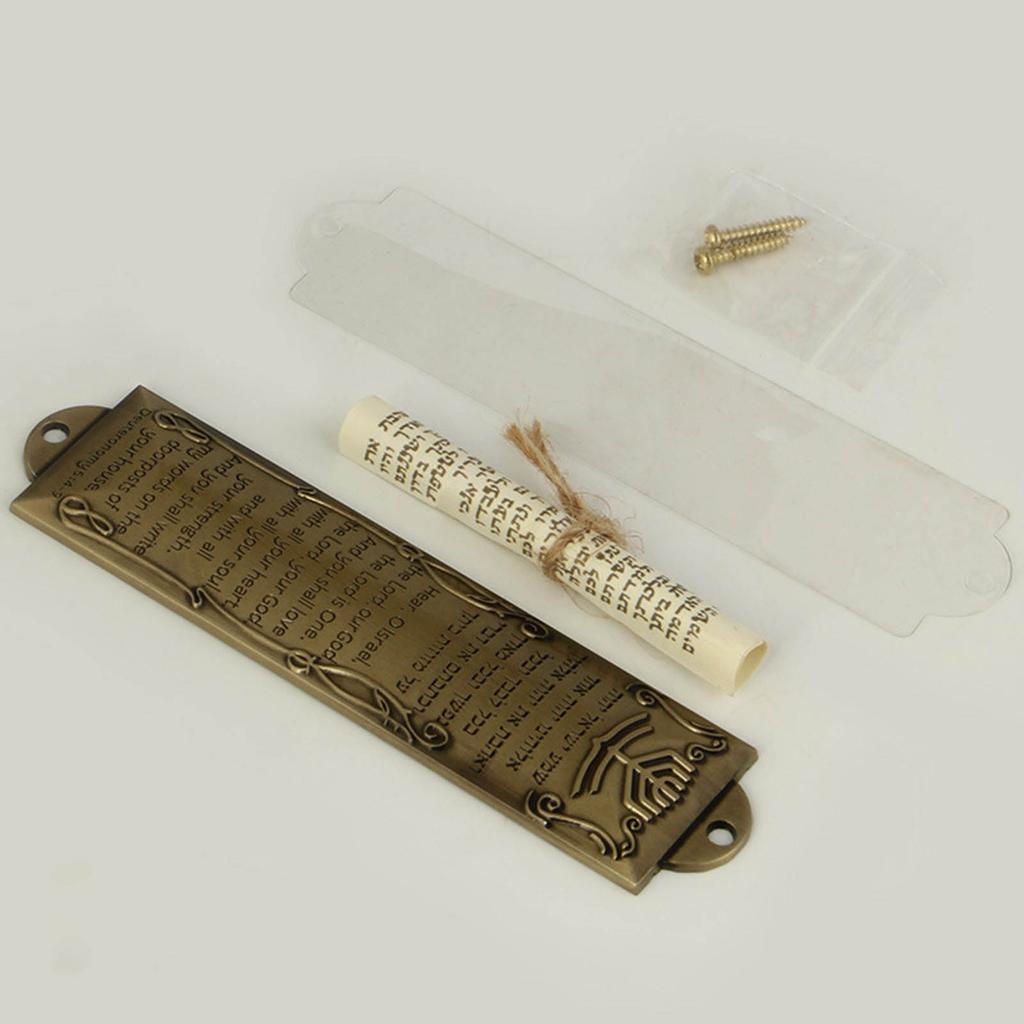 Holy Wall Blessing Item Metal Blessing Mezuzah with Scroll Unique Home Decorations Elegant Blessing Religious Gift