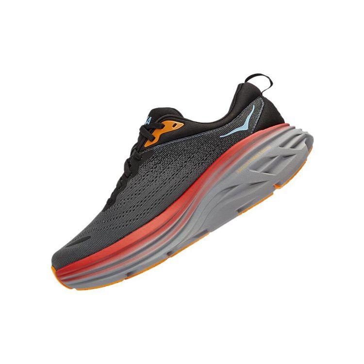HOKA Bondi 8 Антрацитовые Синие Красные Мужские Кроссовки Серые Castlerock 1123202-ACTL