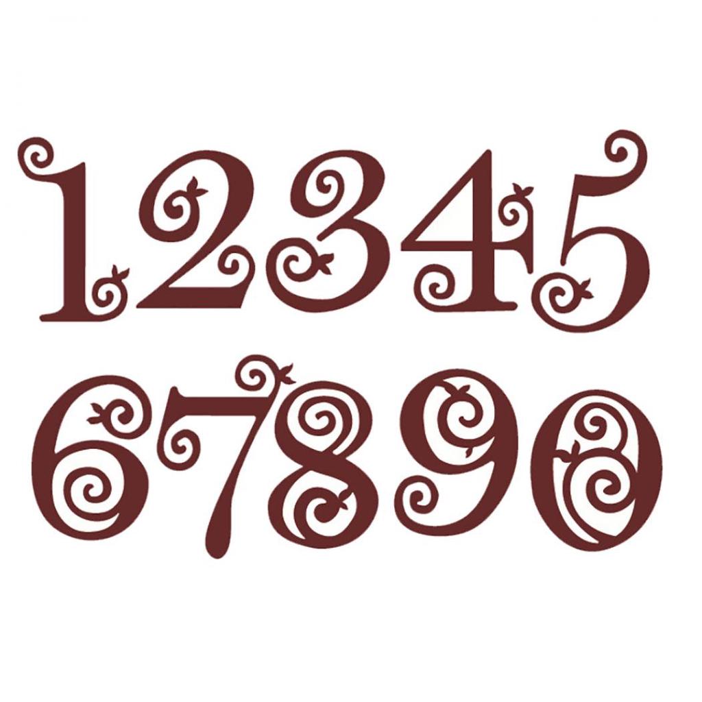 0-9 Digital Metal Cutting Dies Stencil for DIY Scrapbooking Embossing Paper Card