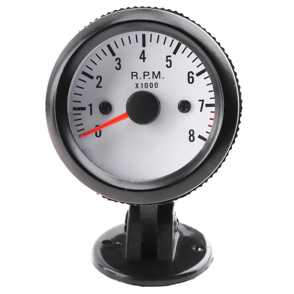 8020BL 2" 52mm 12V Blue LED 0~8000RPM Tachometer Tach Gauge Meter with Sensor for Car / Boat / Truck