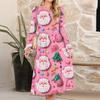 Women's Christmas Printed Fashionable Loose Round-neck Dress