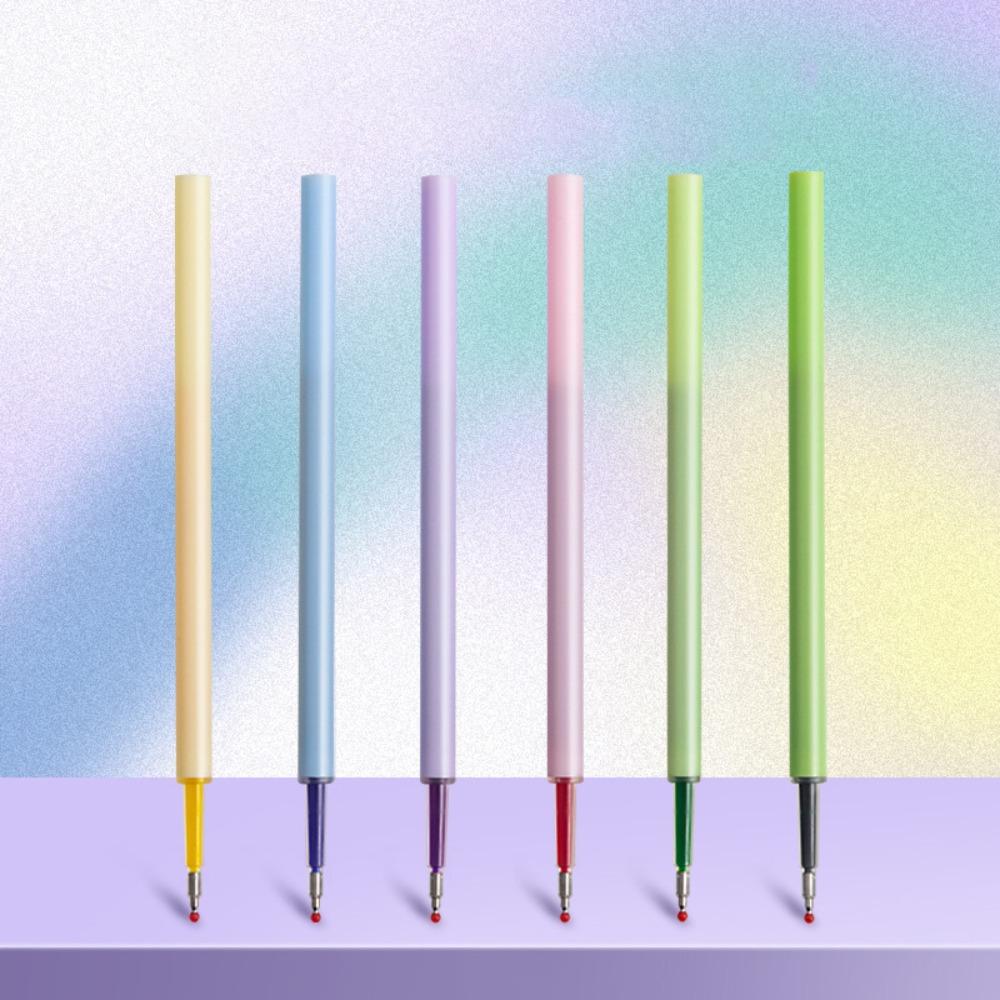 6 цветов/набор Нажимная цветная гелевая ручка Цветные чернила Макарон/Моранди/Ретро цвет Нейтральная ручка 0,5 мм ST наконечник Ручка для подписи Подарок для студентов