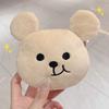Purse Cartoon Plush Closure Earphone Bear Purse Zipper Cellphone Lipstick Changes Storage Purse Schoolbag Shoulder