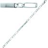 [M7973] - Rhodium-plated 'Identity' Silver Curb Chain - 18 Cm 4 Mm