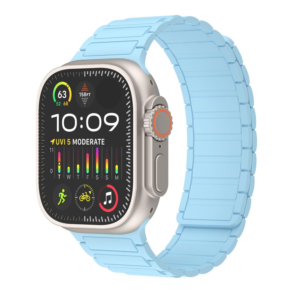 Magnetic Sports Band for Apple Watch Ultra 2 49mm 45mm 44mm 42mm 38 40 41mm Silicone Strap for IWatch Series Ultra 2 9 8 7 6 5 4