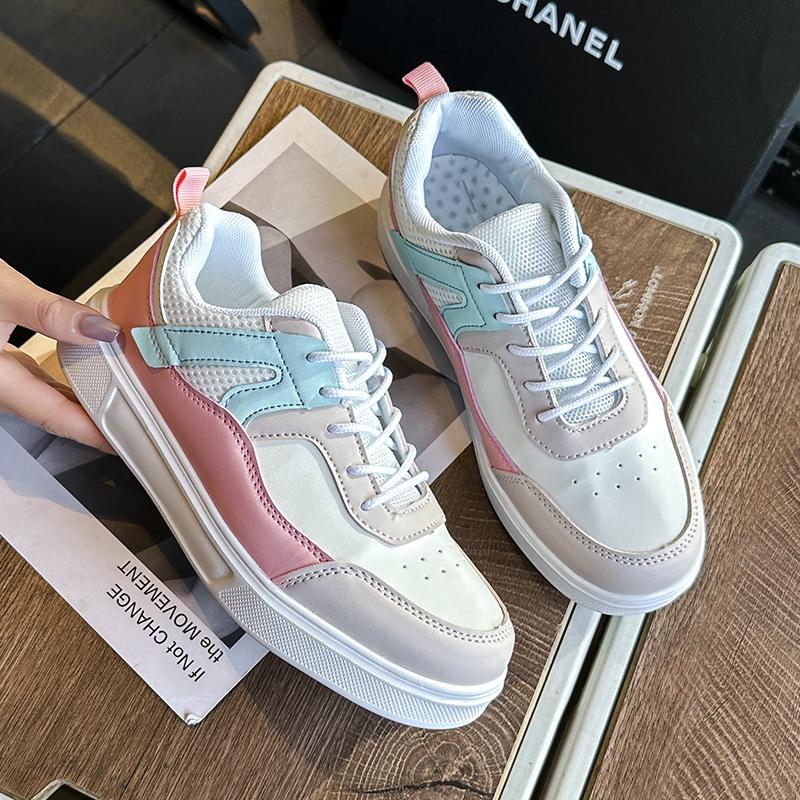 TUINANLE Женская повседневная обувь, кожаные туфли для скейтборда на шнуровке, женские нескользящие кроссовки на платформе