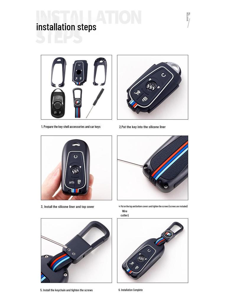 21 Buick Envision New Regal GL6 Car Key Case Cover - Shell Buckle