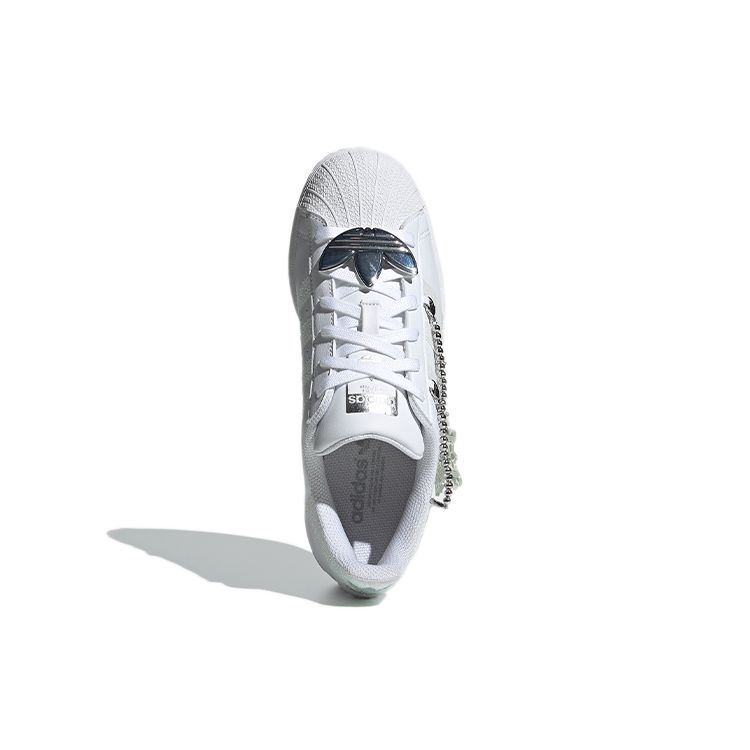 Adidas Originals Superstar Series Synthetic Leather Low-Top Sneakers Women Sneakers White Silver Gray GZ8404