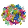 100 Pieces Multifunction Clips Colorful Transparent Plastic Flat Tail Clip Set for Hanging Photo