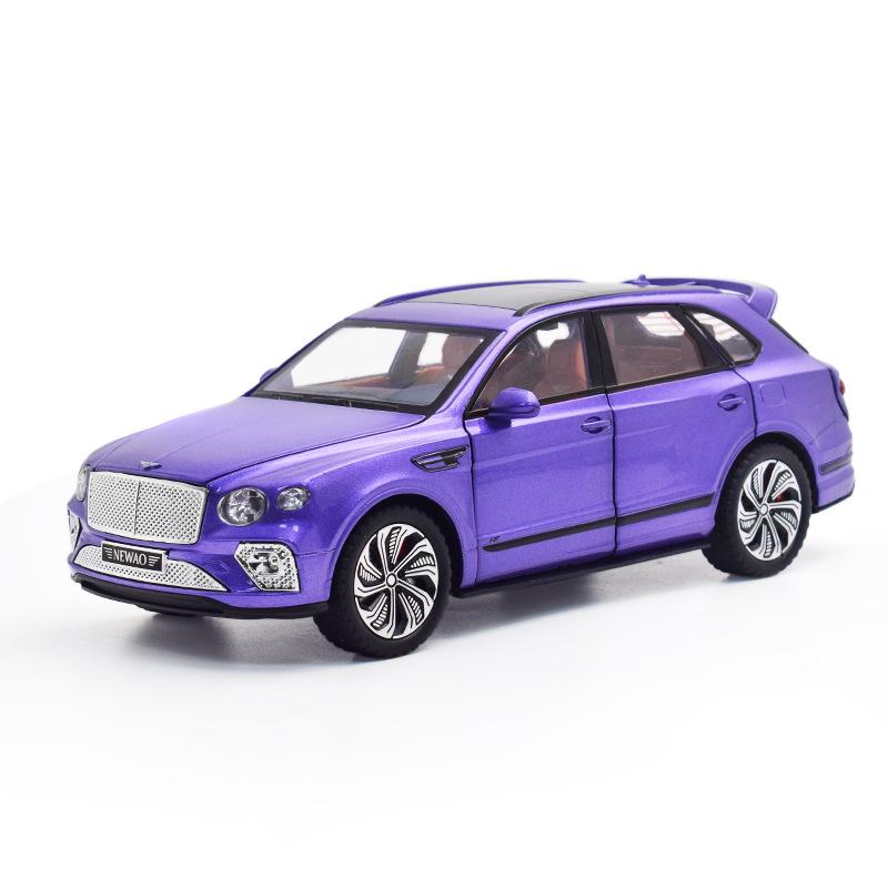 1:24 Bentayga SUV Литой Металлический Модель Автомобиля Люкси Игрушечные Транспортные Средства Модель Автомобиля Высокая Симуляция Звук и Свет Коллекция Подарок для Детей