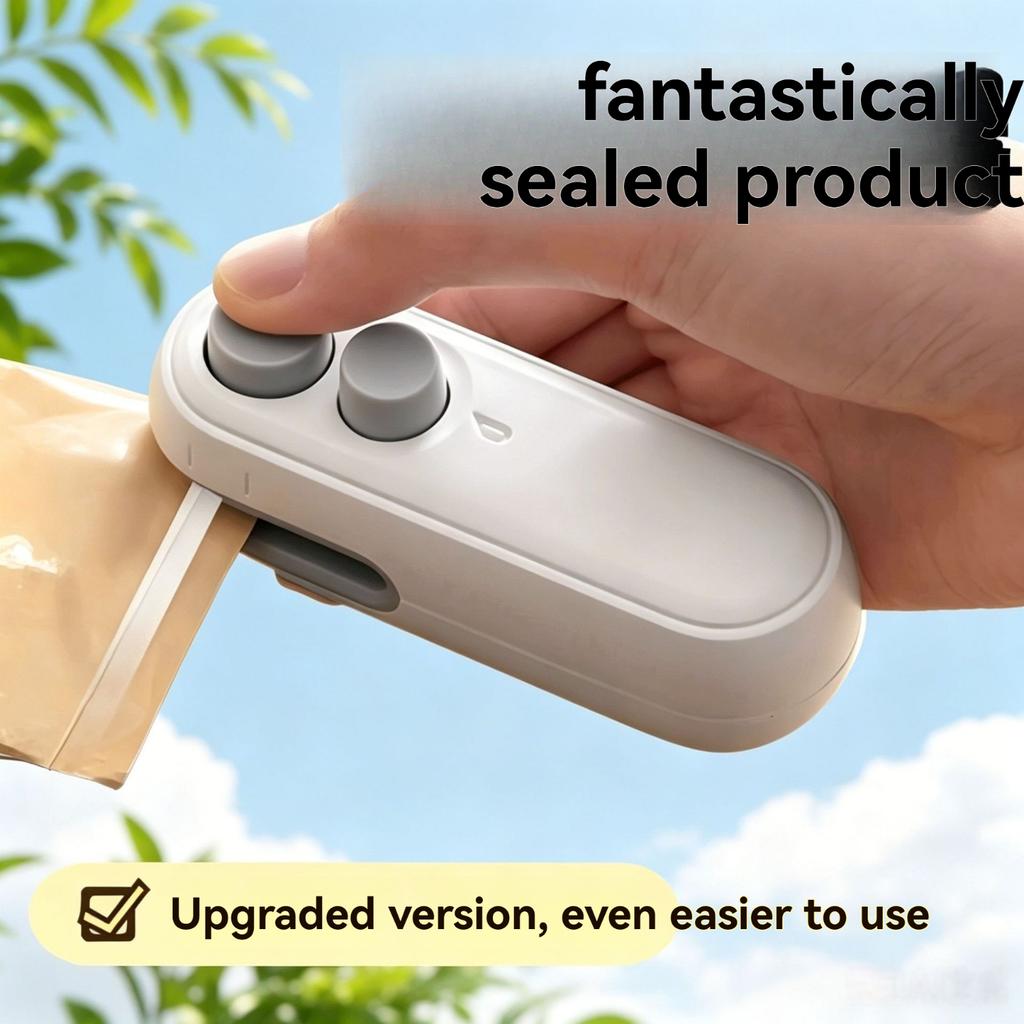 Mini Portable Plastic Bag Sealer Hand-Press Heat Sealing Machine for Snacks Chips Food Storage - Compact Household Closure Tool