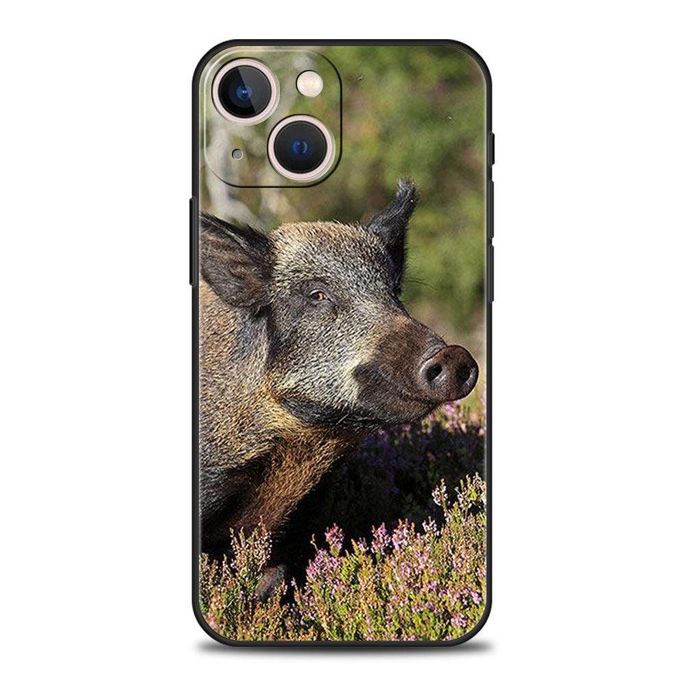 Чехол для телефона с изображением дикого кабана для iPhone 16e 15 14 13 12 11 Pro Max XS X XR SE 7 8 Plus Чехол iPhone 16 Мягкий чехол из ТПУ