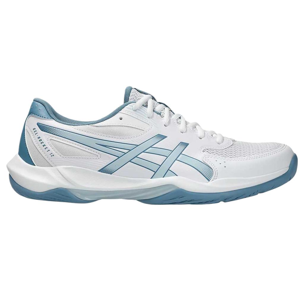Asics Кроссовки Gel-Rocket 12 с круглым носком, на шнуровке, на толстой подошве, дышащие, поддерживающие, низкие, волейбольные, мужские, 1071A115-103