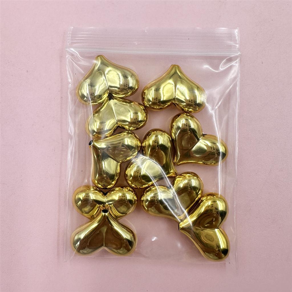 Товары для вечеринки, бусины-разделители 22*16 мм, разноцветные DIY, 10 шт., акриловые бусины в форме сердца, большие аксессуары ручной работы для изготовления ювелирных изделий, свободные