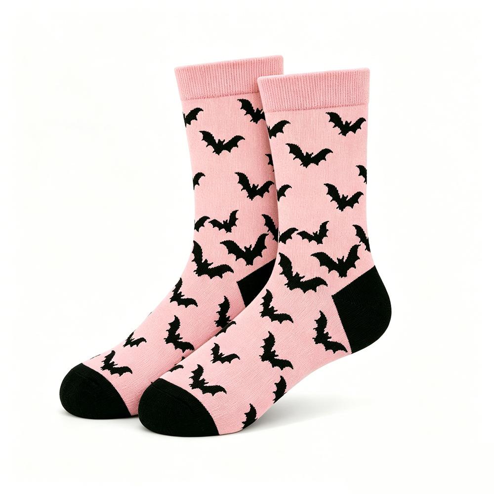 Halloween Men's and Women's Socks New Mid Tube Socks Trendy Socks Amazon Pumpkin Bat Socks