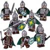 KT1046 Medieval Rohan Knight Guard Building Block Mini Figure Assembly Toy 8PCS