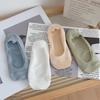 Ice Silk Women's Non-Slip No Show Boat Socks - Thin Summer Cotton Sole, Low Cut & Invisible