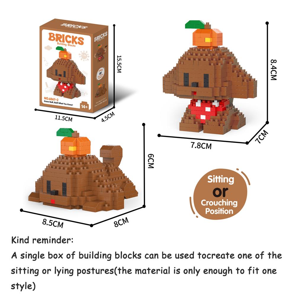 Multi Form Micro Mini Building Blocks Dog: Versatile and Cute Convertible Pet Models for Creative Fun Children's Puzzle Toy Gift