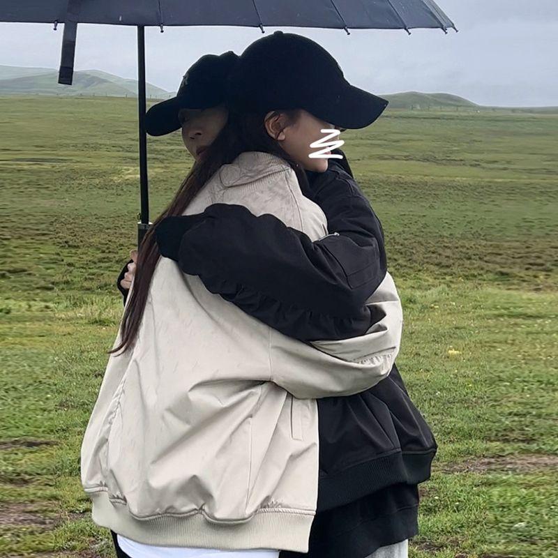 Women's Winter Baseball Jacket with Cotton Padding and Oversize Fit