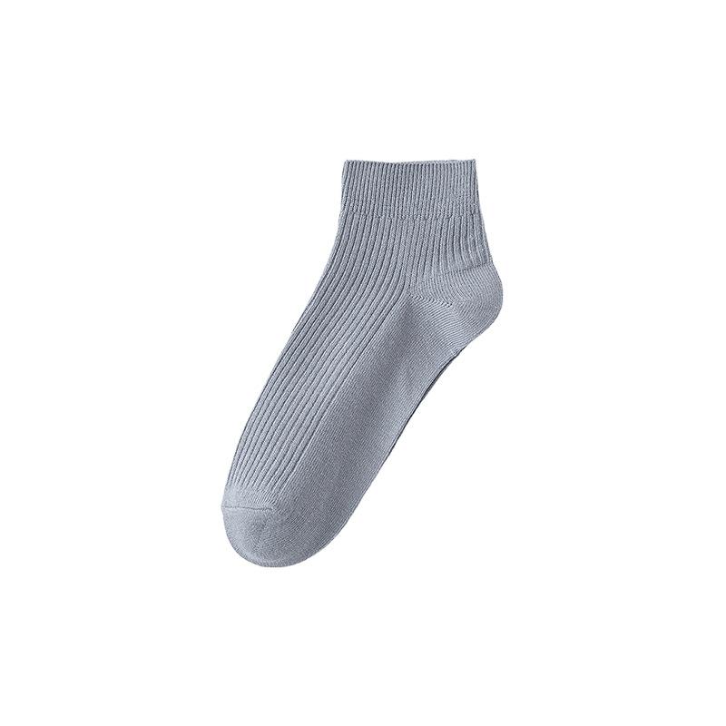 5 пар женских носков весна-лето чистый хлопок короткие носки однотонные двойные игольчатые стиль тонкие хлопковые носки средней длины