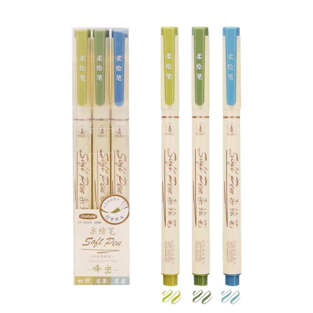 Retro Color Drawing Markers Soft Tip Felt-tip pen New Calligraphy Brush Pen Set