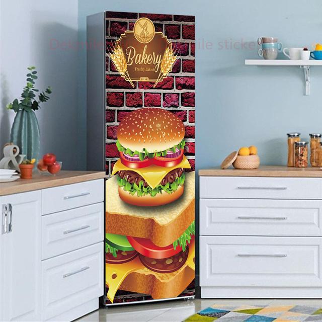 39 стилей на выбор, цветы, пейзаж, наклейка на холодильник, пилинг-палка, водонепроницаемая двойная дверь, морозильная камера, декор для шкафа, художественная роспись