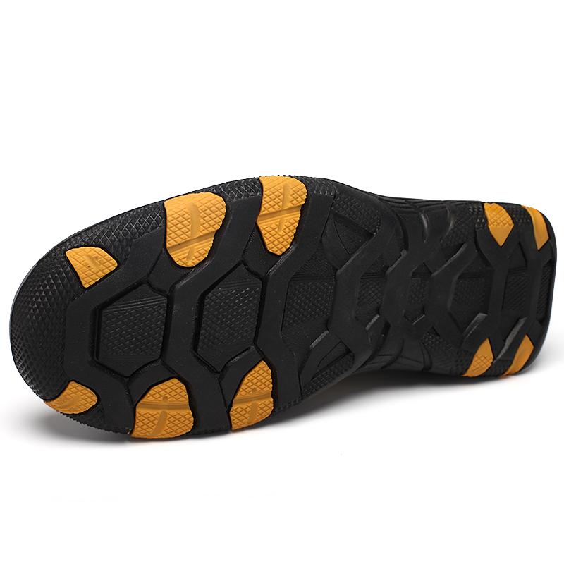 Genuine Leather Men's Hiking Shoes Casual Outdoor Trekking Walking Sneakers