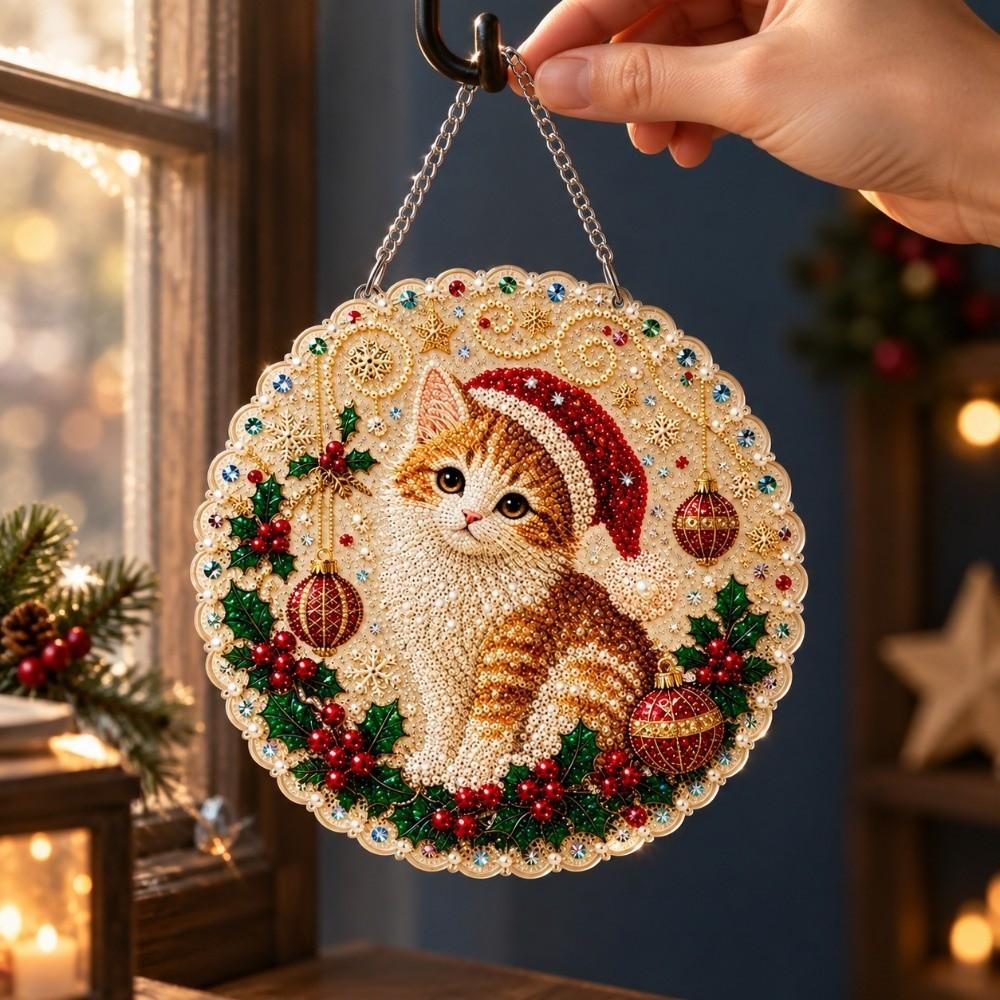 Metal Chain DIY Craft Kit Double-Sided Print Hanging Pendant Christmas