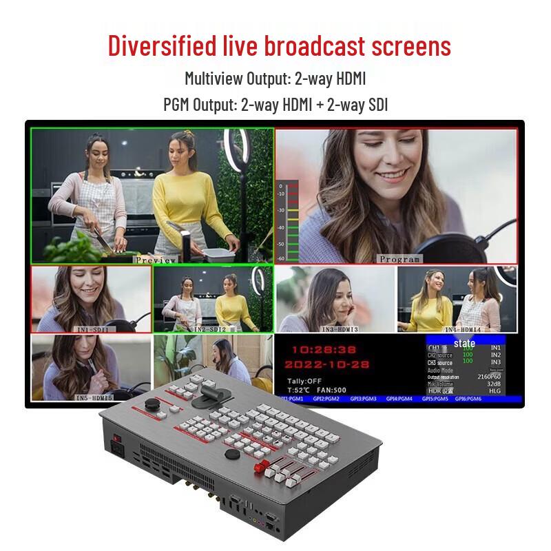 DeviceWell UHS6610 10-Channel 4K Video Switcher (CN version)