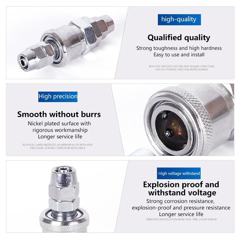 2 шт. пневматический фитинг типа C, соединение высокого давления, 8 мм, штуцер для шланга, воздушный шланг, быстрый соединитель для компрессора для воздушного компрессора