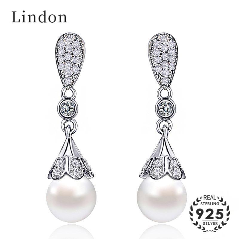 Серьги с жемчугом Линдон и драгоценными камнями циркона, ювелирные изделия, серьги-капли для женщин, подарок на свадьбу, помолвку и вечеринку